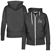 Women's Levelwear Black Colorado Rockies Gardinia Full-Zip Hoodie