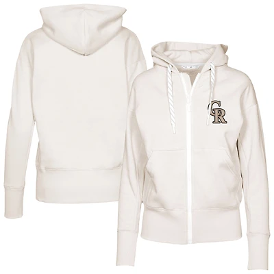 Women's Levelwear Khaki Colorado Rockies Gardinia Full-Zip Hoodie