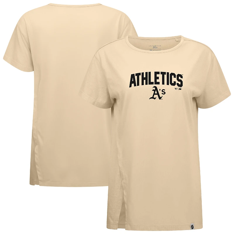 Women's Levelwear Khaki Athletics Influx Team Arch T-Shirt
