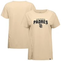 Women's Levelwear Khaki San Diego Padres Influx Team Arch T-Shirt