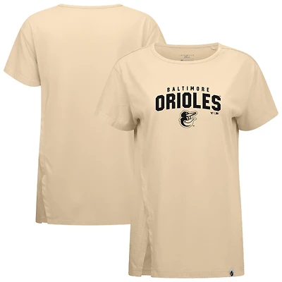 Women's Levelwear Khaki Baltimore Orioles Influx Team Arch T-Shirt