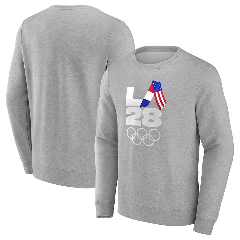 Men's Gray LA 2028 Summer Olympics Handover Pullover Sweatshirt