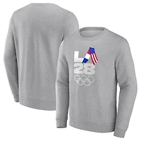 Men's Gray LA 2028 Summer Olympics Handover Pullover Sweatshirt