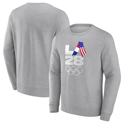 Men's Gray LA 2028 Summer Olympics Handover Pullover Sweatshirt