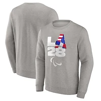 Men's Gray LA 2028 Summer Paralympics Handover Pullover Sweatshirt