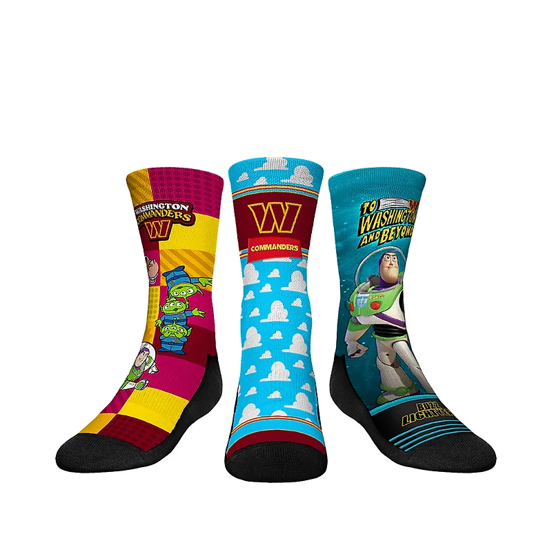 Youth Rock Em Socks Washington Commanders Toy Story 3-Pack Crew Socks