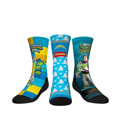Youth Rock Em Socks Los Angeles Chargers Toy Story 3-Pack Crew Socks