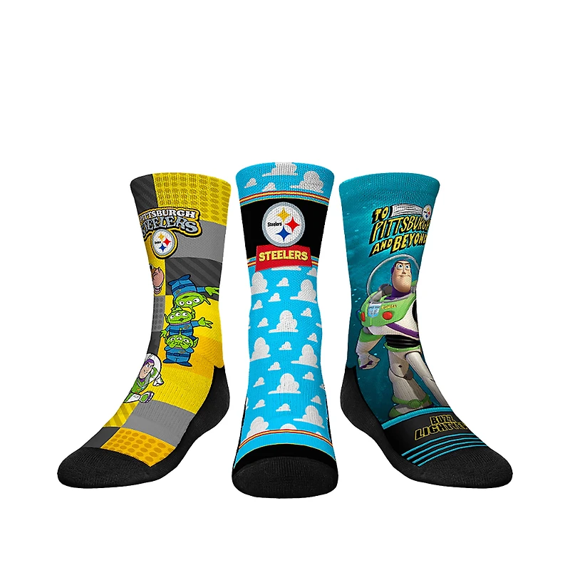 Youth Rock Em Socks Pittsburgh Steelers Toy Story 3-Pack Crew Socks