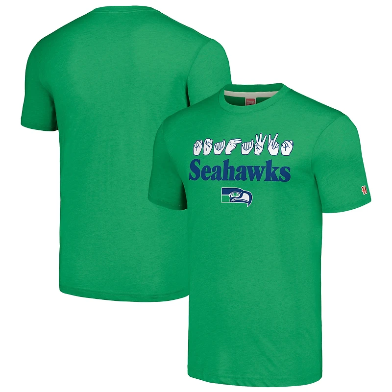 Unisex Homage Green Seattle Seahawks The NFL ASL Collection by Love Sign American Language T-Shirt