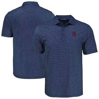 Men's Cutter & Buck Navy St. Louis Cardinals Pike Eco Shadow Check Print