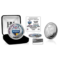 Highland Mint New York Giants vs. Carolina Panthers 2024 NFL Munich Game 39mm Silver Plated Coin