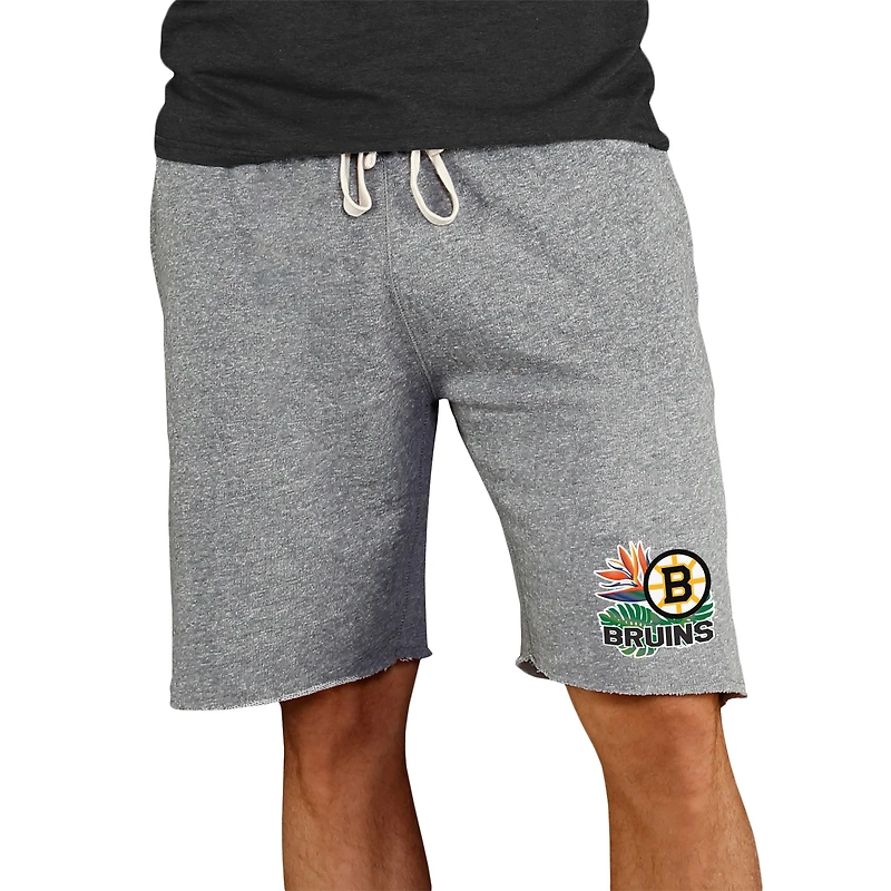Men's Concepts Sport Gray Boston Bruins Mainstream Tri-Blend Shorts