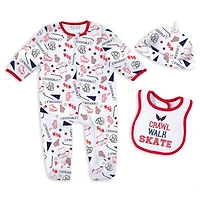 Newborn & Infant WEAR by Erin Andrews Washington Capitals Sleep and Play Sleeper Set with Bib