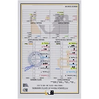 Julio Rodriguez Seattle Mariners Autographed Game-Used Lineup Card vs. Pittsburgh Pirates on May 26, 2023