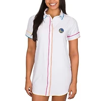 Women's Concepts Sport White Golden State Warriors Flutter Knit Nightshirt