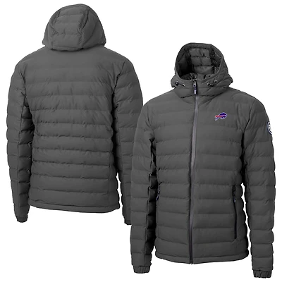 Men's Gray Cutter & Buck Buffalo Bills Mission Ridge Repreve® Eco Insulated Full-Zip Hoodie Puffer Jacket