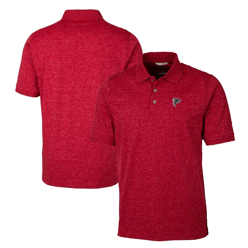 Men's Cutter & Buck Red Atlanta Falcons Big & Tall Advantage Space Dye DryTec Tri-Blend Polo