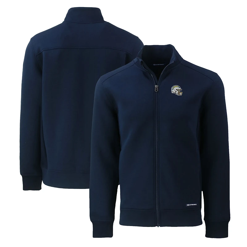 Men's Cutter & Buck Navy Los Angeles Chargers Big & Tall Roam Eco Recycled Full-Zip Jacket