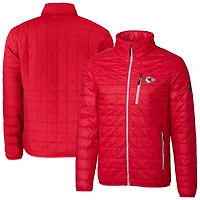 Men's Cutter & Buck  Red Kansas City Chiefs Big & Tall Rainier PrimaLoft Eco Insulated Full-Zip Hoodie Puffer Jacket