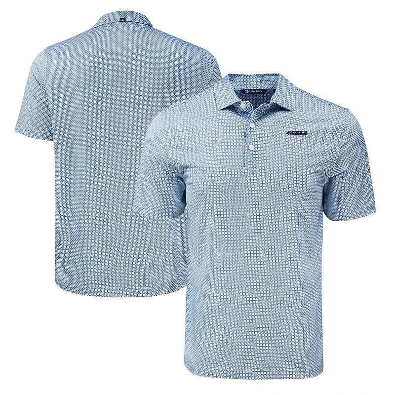 Men's Cutter & Buck Blue San Francisco 49ers Pike Eco Diamond Dot Print Polo