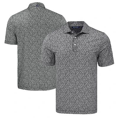 Men's Cutter & Buck Black Los Angeles Chargers Pike Eco Flora Print Polo
