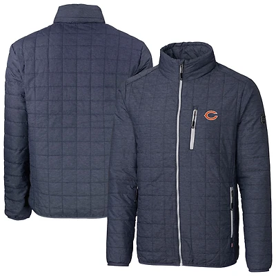 Men's Cutter & Buck Anthracite Chicago Bears Big & Tall Rainier PrimaLoft Eco Insulated Full-Zip Puffer Jacket