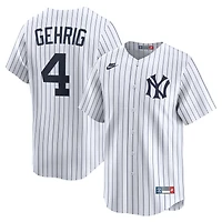 Men's Nike Lou Gehrig White New York Yankees Throwback Cooperstown Collection Limited Jersey