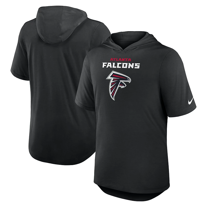 Men's Nike Black Atlanta Falcons Lockup Tri-Blend Hoodie T-Shirt