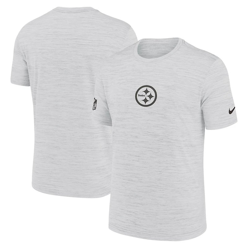 Men's Nike Ash Pittsburgh Steelers Sideline Velocity Dri-FIT T-Shirt