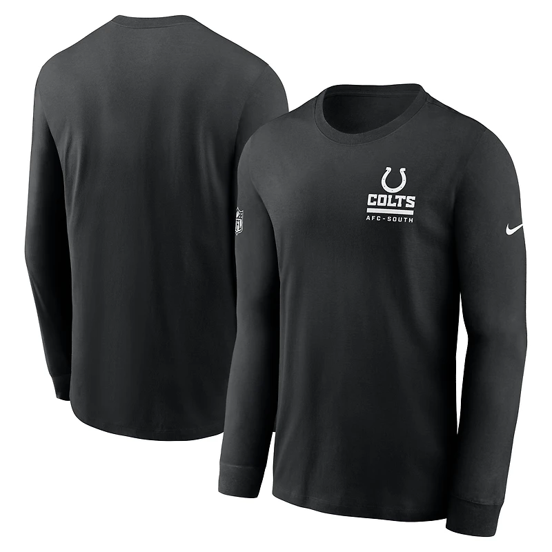 Men's Nike Black Indianapolis Colts Sideline Dri-FIT Long Sleeve T-Shirt