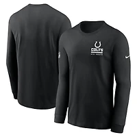 Men's Nike Black Indianapolis Colts Sideline Dri-FIT Long Sleeve T-Shirt