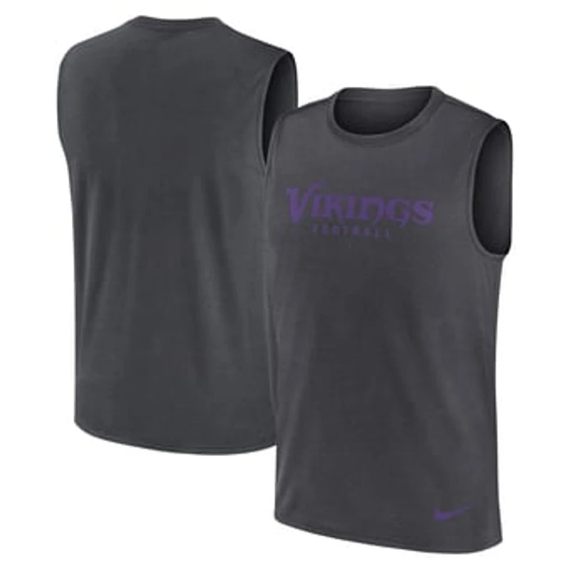 Men's Nike Charcoal Minnesota Vikings Primetime Legend Dri-FIT Muscle Tank Top