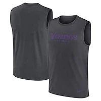 Men's Nike Charcoal Minnesota Vikings Primetime Legend Dri-FIT Muscle Tank Top