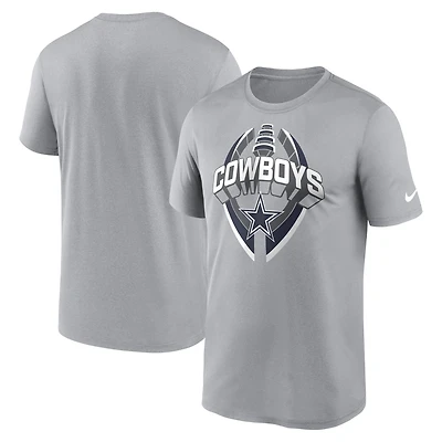 Men's Nike Silver Dallas Cowboys Legend Icon Performance T-Shirt