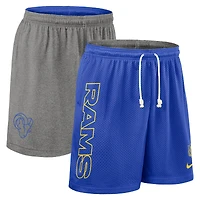 Men's Nike Royal Los Angeles Rams Sideline Reversible Dri-FIT Shorts