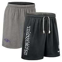 Men's Nike Black Baltimore Ravens Sideline Reversible Dri-FIT Shorts