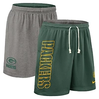 Men's Nike Green Green Bay Packers Sideline Reversible Dri-FIT Shorts