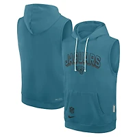 Men's Nike Teal Jacksonville Jaguars Sideline Standard Issue Dri-FIT Sleeveless Hoodie