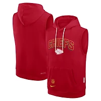 Men's Nike Red Kansas City Chiefs Sideline Standard Issue Dri-FIT Sleeveless Hoodie