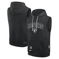 Men's Nike Black Las Vegas Raiders Sideline Standard Issue Dri-FIT Sleeveless Hoodie