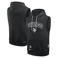 Men's Nike Black Minnesota Vikings Sideline Standard Issue Dri-FIT Sleeveless Hoodie