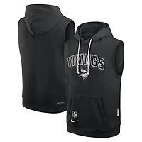 Men's Nike Black Minnesota Vikings Sideline Standard Issue Dri-FIT Sleeveless Hoodie