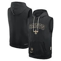 Men's Nike Black New Orleans Saints Sideline Standard Issue Dri-FIT Sleeveless Hoodie