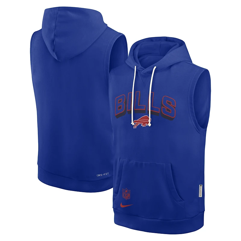 Men's Nike Royal Buffalo Bills Sideline Standard Issue Dri-FIT Sleeveless Hoodie
