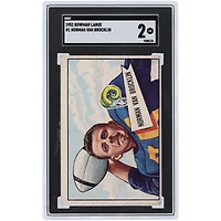 Norman Van Brocklin Los Angeles Rams 1952 Bowman Large #1 SGC Authenticated 2 Card