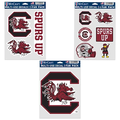 WinCraft South Carolina Gamecocks Three-Pack Fan Decal Set