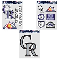 WinCraft Colorado Rockies Three-Pack Fan Decal Set