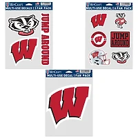 WinCraft Wisconsin Badgers Three-Pack Fan Decal Set