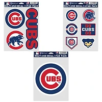 WinCraft Chicago Cubs Three-Pack Fan Decal Set