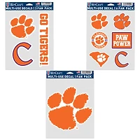 WinCraft Clemson Tigers Three-Pack Fan Decal Set